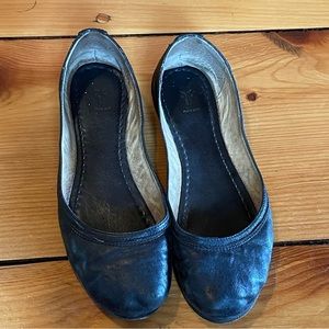 Black Leather Size 9 Frye Carson Ballet Flats